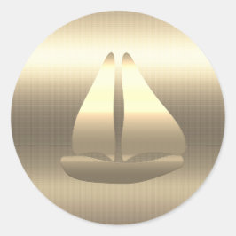 Gold Holidays Vibe Runder Aufkleber