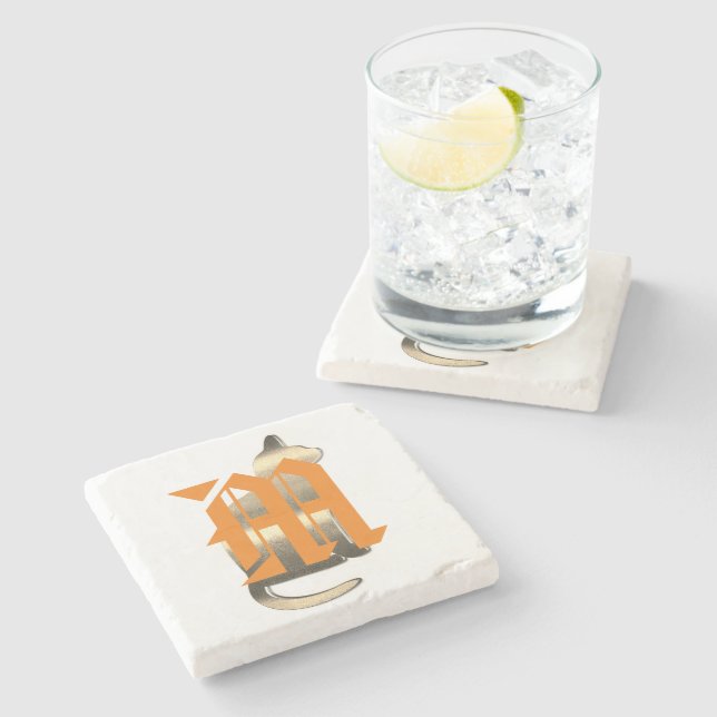 Gold Holidays Vibe Steinuntersetzer (Seitenansicht)