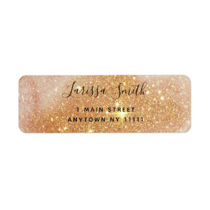 Gold Holographic Glitzer Chic Rücksendeadresse-Lab