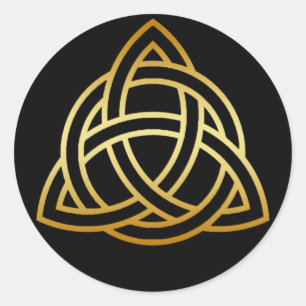 GOLD HOLY TRINITY KNOT RUNDER AUFKLEBER