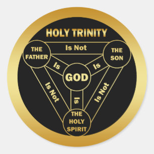 GOLD HOLY TRINITY SHIELD RUNDER AUFKLEBER