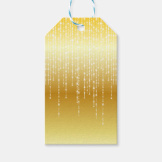 Gold Honey Amber Ombre White Strands Sparkle Geschenkanhänger