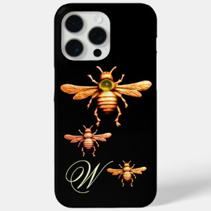 GOLD HONEY BEES MONOGRAM Black title_seo2