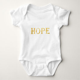 Gold Hope Text Baby Jersey Bodysuit Strampler