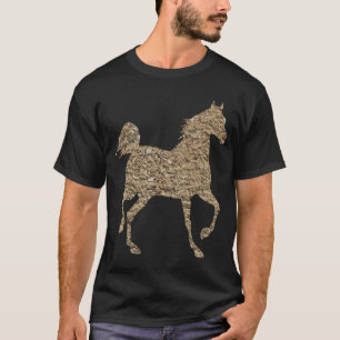 Gold Horse Grafik Herren T-Shirt