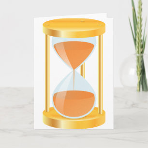 Gold Hourglass Greeting Cards Karte