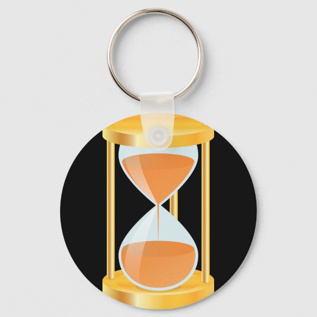 Gold Hourglass-Schlüsselanhänger Schlüsselanhänger (Vorderseite)