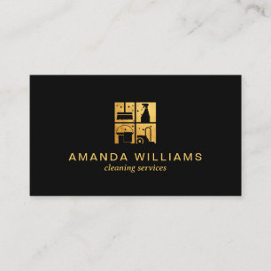Gold House Clearing Services Business Card Visitenkarte