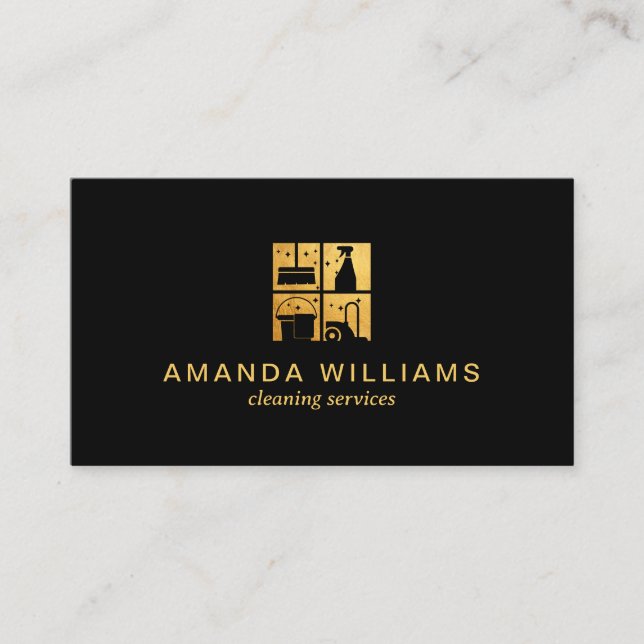Gold House Clearing Services Business Card Visitenkarte (Vorderseite)