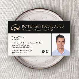 Gold House Logo Real Anwesen, Realtor Foto Busines Visitenkarte