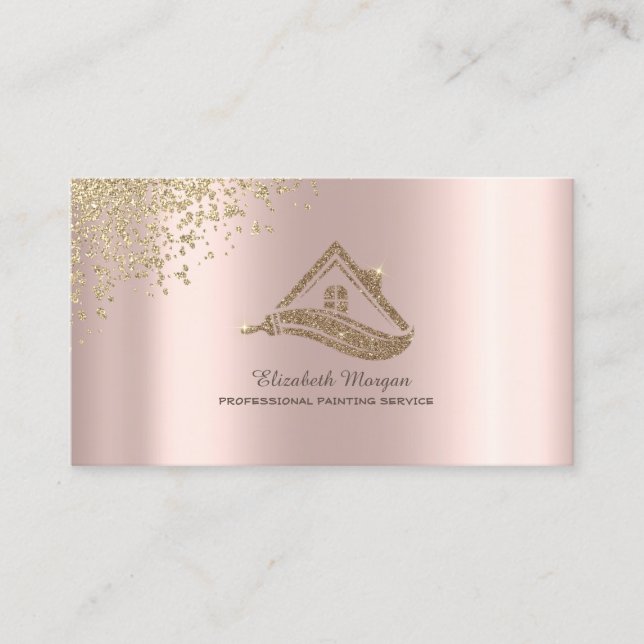 Gold House Roof Brush Diamonds Visitenkarte (Vorderseite)