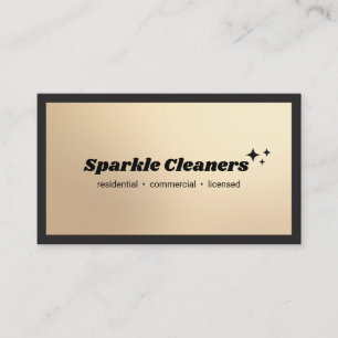 Gold Housekeeping Service Stars Visitenkarte
