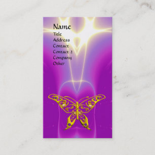 GOLD HYPER BUTTERFLY, LEICHTE WAVE, Pink, Lila, Vi Visitenkarte