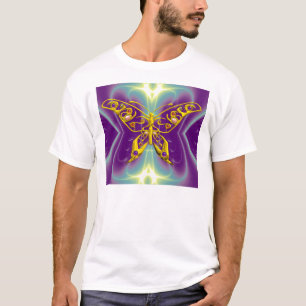 GOLD HYPER BUTTERFLY, Lila Wellen des grünen Frakt T-Shirt