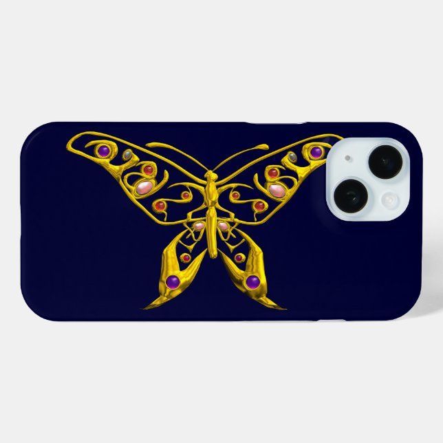 GOLD HYPER BUTTERFLY MIT GEMSTONEN, blau title_seo2 (Rückseite (Horizontal))