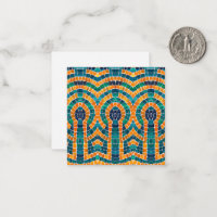 GOLD ICONS MOSAIC 2,5" Square Flat Card