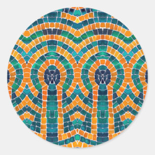 GOLD ICONS MOSAIC Kleine Round Stickers