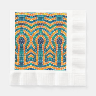 GOLD ICONS MOSAIK Geprägte Servietten aus Papier