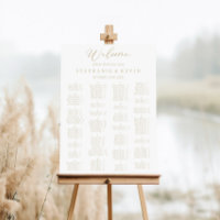 Gold Idyllic Stylish Alphabetisches Seating Chart