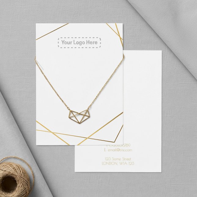 Gold Ihrer Logo-Kette oder Armband-Grafikkarte (Gold your logo necklace or bracelet display card.)