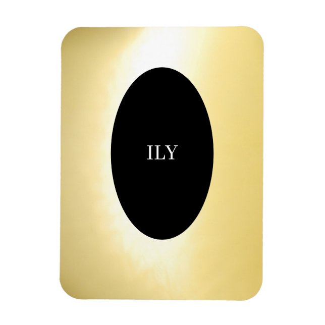 Gold ILY Flexible Foto Magnet (Vertikal)
