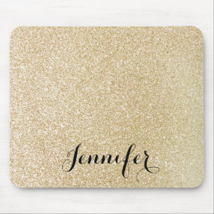 Gold Imitat Glitzer Benutzerdefinierter Skriptname Mousepad