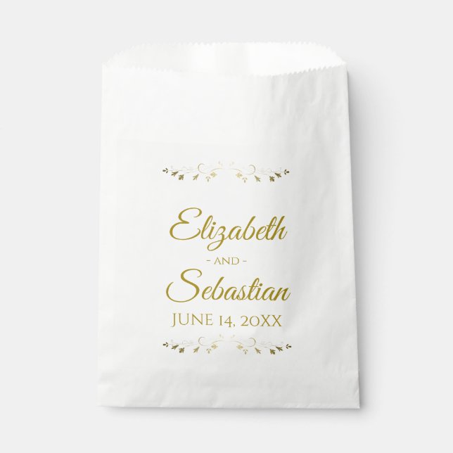 Gold-Imitate Fohlen Gastgeschenk Hochzeit-Taschen Geschenktütchen (Vorderseite)