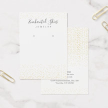 Gold Imitate Foil Dot Earring Juwelier Display Car