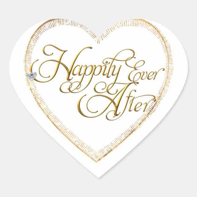 GOLD-Imitate Foil Heart Stickers (Vorderseite)
