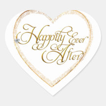 GOLD-Imitate Foil Heart Stickers