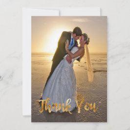 Gold Imitate Foil, Wedding Dankeschön Card Dankeskarte