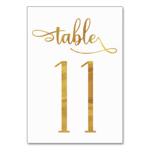 Gold Imitate Folie 3,5 x 5 Tischnummer   Tabelle 1