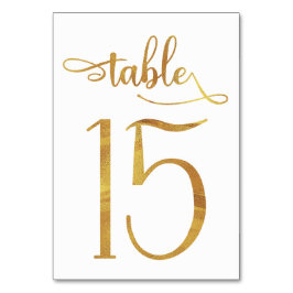 Gold Imitate Folie 3,5 x 5 Tischnummer | Tabelle 1