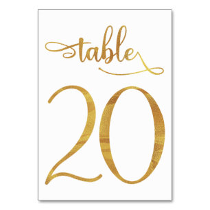 Gold Imitate Folie 3,5 x 5 Tischnummer   Tabelle 2