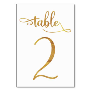 Gold-Imitate-Folie 3,5 x 5 Tischnummer   Tabelle 2