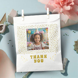 Gold Imitate Glitzer Birthday Girl Foto Vielen Dan Geschenktütchen