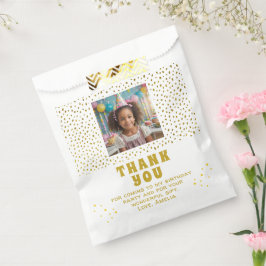 Gold Imitate Glitzer Birthday Girl Foto Vielen Dan Geschenktütchen