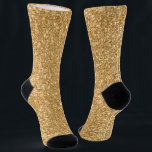 Gold Imitate Glitzer Hintergrundsocken Socken<br><div class="desc">Bild eines goldenen Imitats Glitzer Textur Hintergrund.</div>
