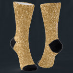 Gold Imitate Glitzer Hintergrundsocken Socken<br><div class="desc">Bild eines goldenen Imitats Glitzer Textur Hintergrund.</div>