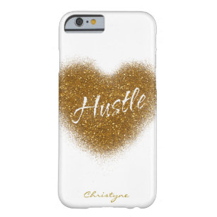 Gold Imitate Glitzer HUSTLE Herz Custom Phone Case