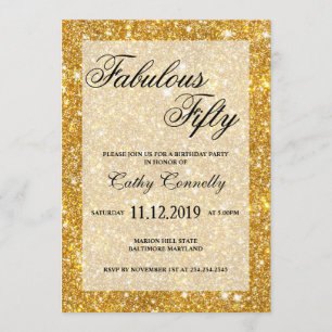 Gold Imitate Glitzer Muster Fabelhaft 50 Einladung