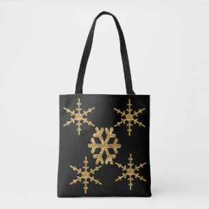 Gold Imitate Glitzer Schneeflocken Tasche
