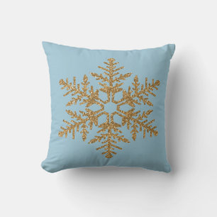 Gold Imitate Glitzer Snowflake Kissen