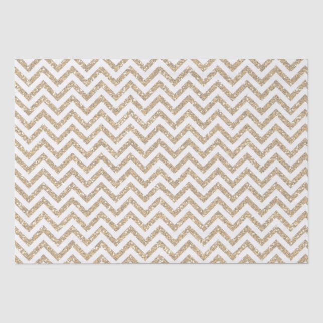 Gold Imitate Glitzer Zickzack Seidenpapier (Vorderseite)