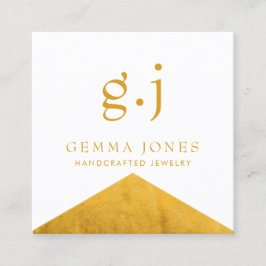 Gold Imitate Gold Foil Edge Schmuckdesigner Quadratische Visitenkarte