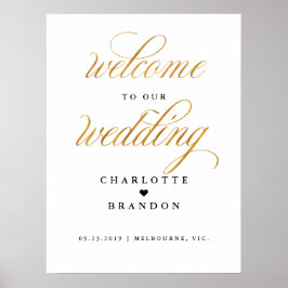 Gold Imitate herzlich willkommen auf unserem Empfa Poster