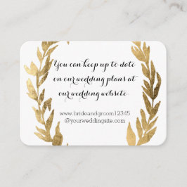 Gold Imitate Laurel Olive Leaf Wreath Wedding Webs Begleitkarte