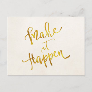 Gold-Imitate machen Metallic-Motivationa zu einem Postkarte