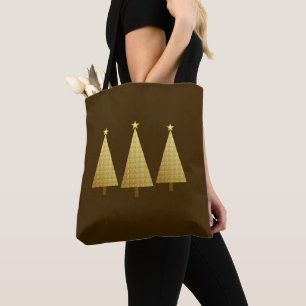 Gold Imitate Metallic Moderner Weihnachtsbaum Tasche