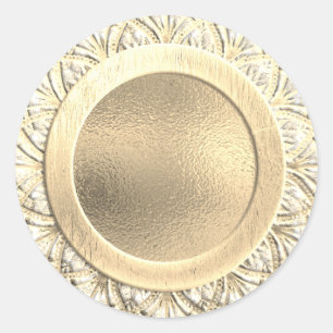 Gold-Imitate Verziert Runder Aufkleber